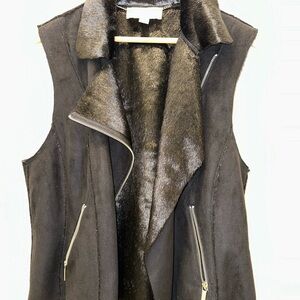 Michael Kors Black Faux Fur Vest